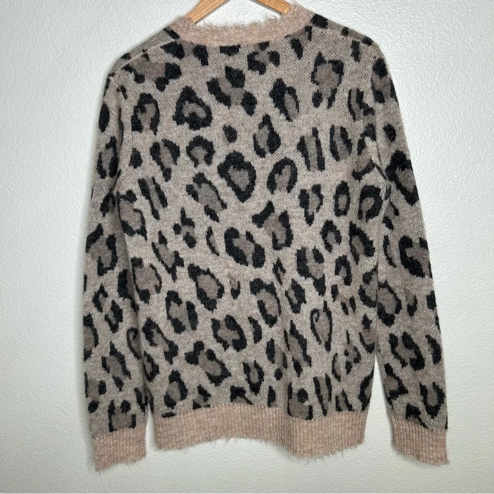 R13 Leopard Crewneck Sweater extra small